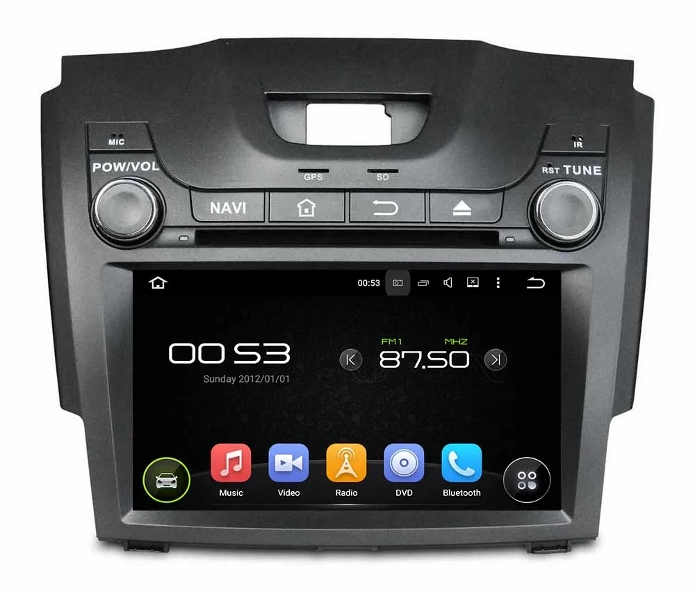 Perfect Android 8.0 octa core 4GB RAM car dvd player for Chevrolet S10 Isuzu D-Max ips touch screen head units tape recorder radio 0