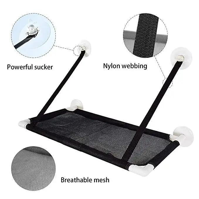  Adeeing Cat Bed Hammock Cat Basking Window Mounted Seat Home Suction Cup Hanging Soft Bed Kennels P