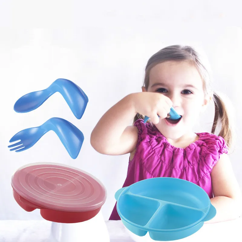 Toddlers Dishes Newborn Baby Partition Bowl Tableware Set Toddler Solid