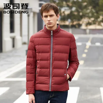

BOSIDENG 2018 men down jacket winter duck down coat regular top stand collar zipper Minimalism high quality parka B1601193