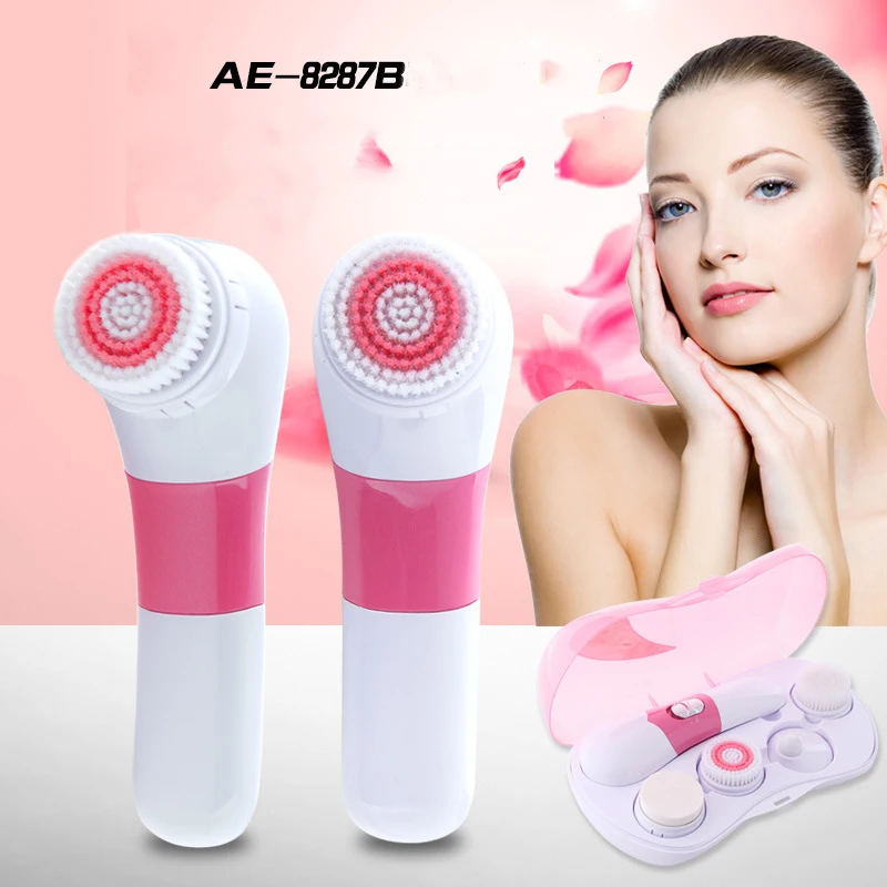 4 In 1 Electric Facial Cleansing Brush Massager Face Care Products