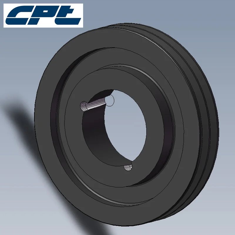 CPT brand SPA belt section v groove belt pulley, 2 grooves, 210.5mm