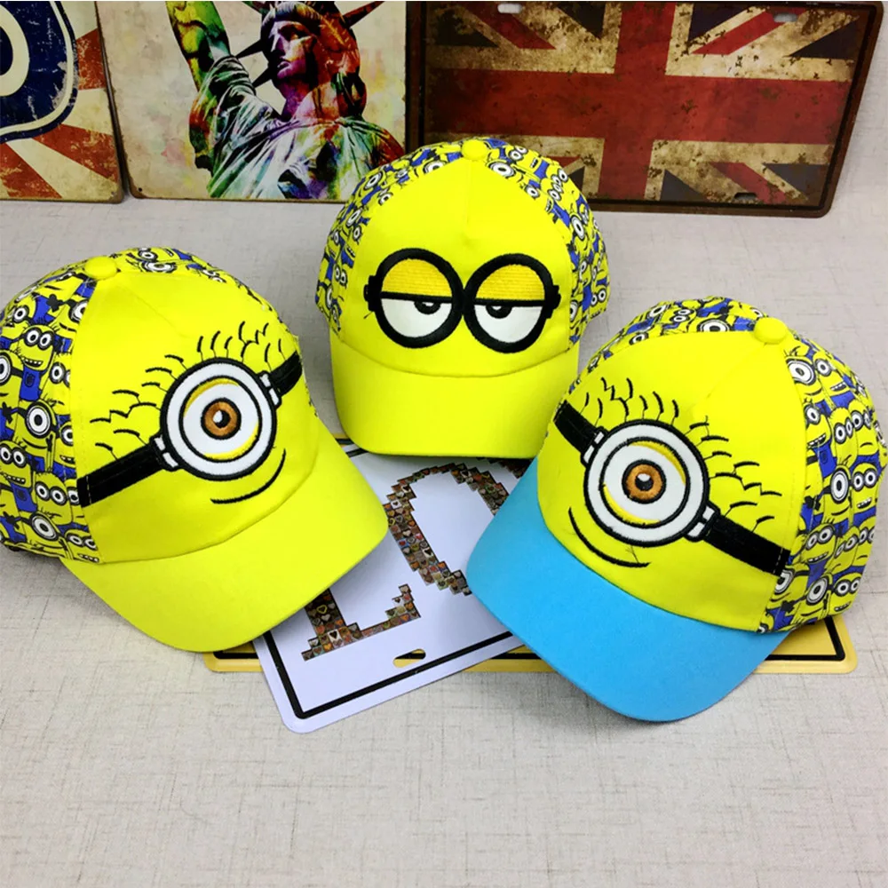 New Minion Kartun Untuk Pelayan Topi Adjustable Gadis Anak Baseball