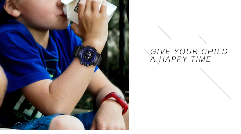 Новые детские часы, модные детские спортивные часы, водонепроницаемые цифровые часы для мальчиков, светящиеся Детские часы для мальчиков