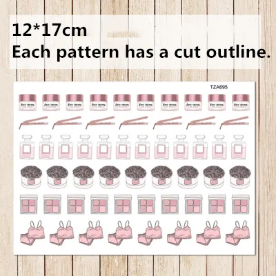 

1pc Beauty makeup Icon Decorative Sticker DIY Planner Diary Scrapbooking Album Stickers