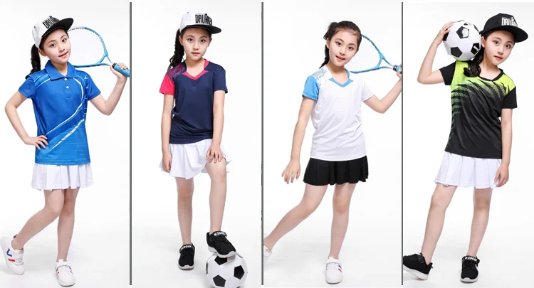 Теннисная обувь для девочек masculino, Джерси, детская теннисная рубашка, шорты, настольные теннисные майки, Детские футболки для бадминтона, Спортивная футболка из полиэстера для пинг-понга