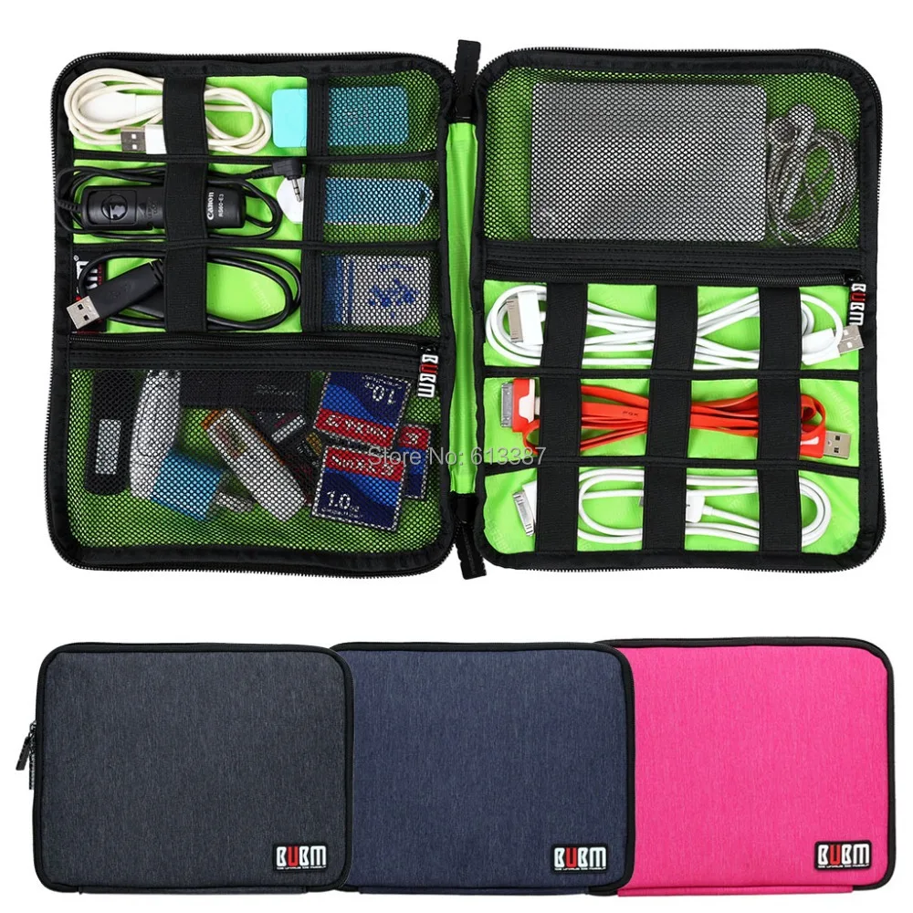 Large Cable Organizer Bag Carrying Case can put 2 Pcs HDD USB Flash
