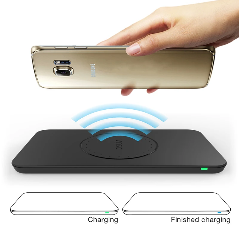 VINSIC Qi Wireless Charger Triple Coil Charging Panel Mobile phone