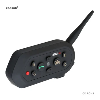 

E6 Motorcycle Intercom Skiing Helmet Headset Ski Bluetooth Headphone Earphone Intercomunicator Bike Car Interphone for 6 Riders