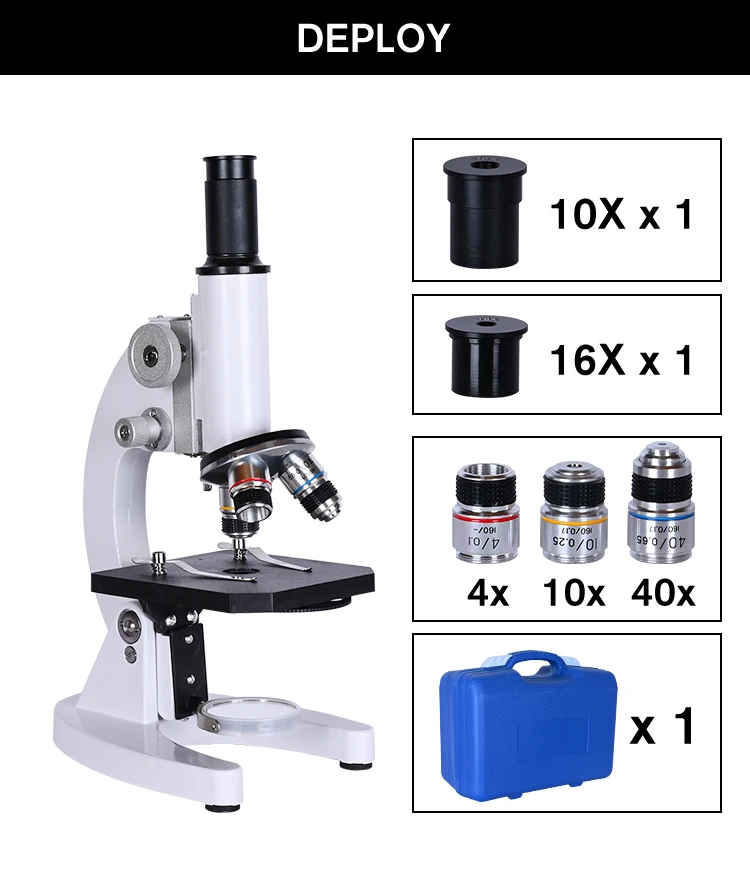 Zoom 640X HD монокулярный Биологический микроскоп студенческий научный эксперимент школьная научная лаборатория образование окуляр 10x 16x