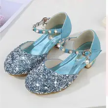 Новые весенние босоножки для девочки принцессы разноцветная обувь для девочек с бантом-бабочкой вечерние танцевальные сандалии на высоком каблуке размеры 24-34