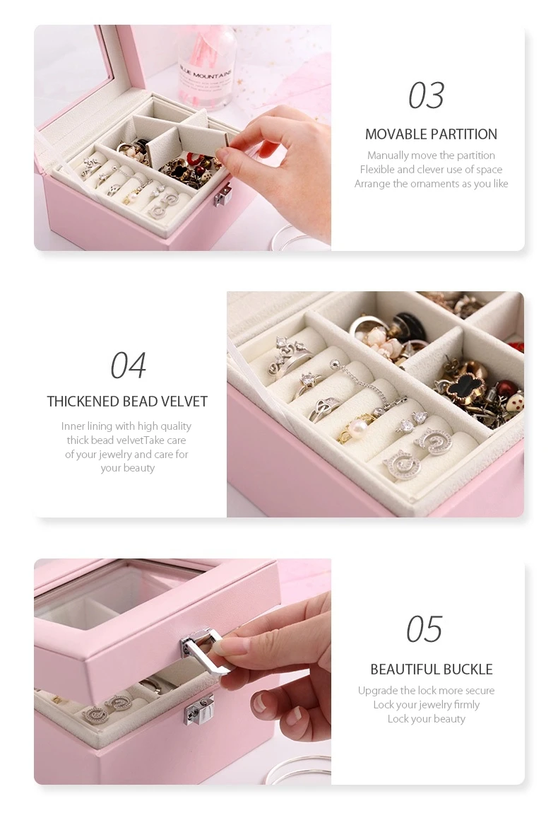 Jewelry Display Velvet Gray Carrying Case (7)
