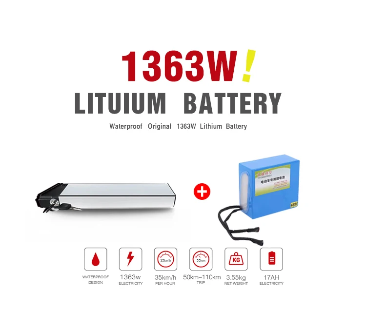 Perfect Accepted Electric Brake Hydraulic Bike Mountain Bike Electric 48v350w 10.4ah + 18ah De La Battery Of Litio Ebike Inside Li Batt 10