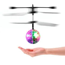Flash Flying Ball Infrared Induction Colorful LED Disco RC Helicopter kids gift