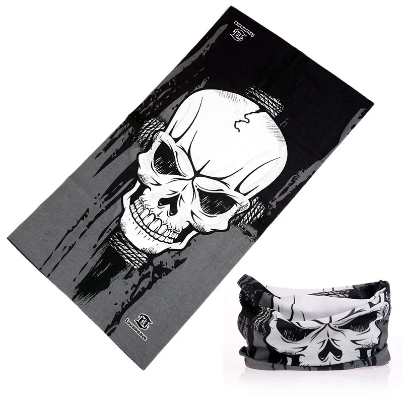 

Cool Motorcycle Skull Balaclava Unisex Bandanas Headwear Mascara Airsoft Face Shield Sports Mask Headscarves Seamless Bandana