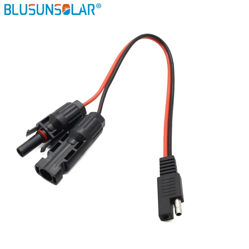 Бесплатная доставка 1 шт./лот sae разъем 2 pin батарея 14AWG 12 &quotDC кабель MC 4 панели