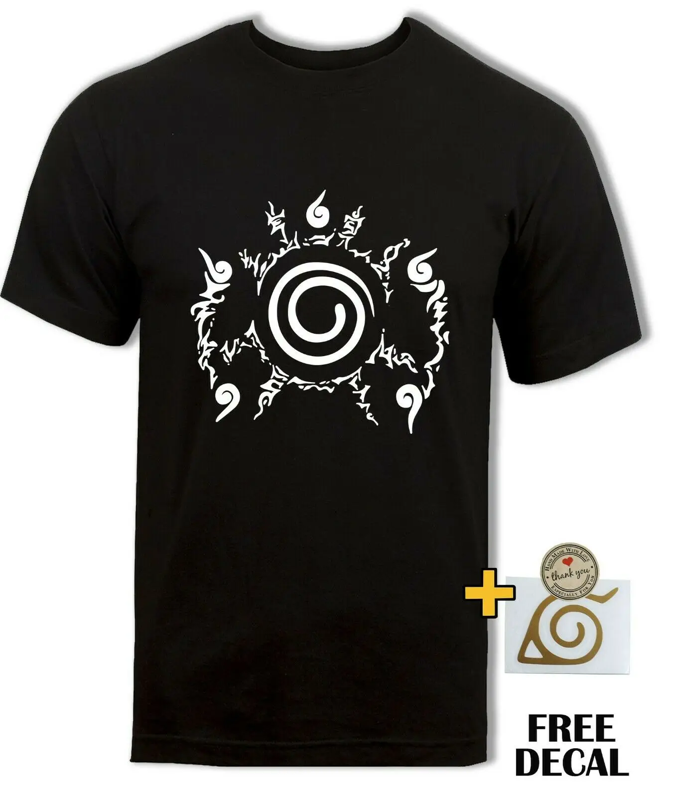 Наруто футболка 9 хвостов Kurama Seal Minato Tail beast аниме косплей мужские S-XXL | Мужская