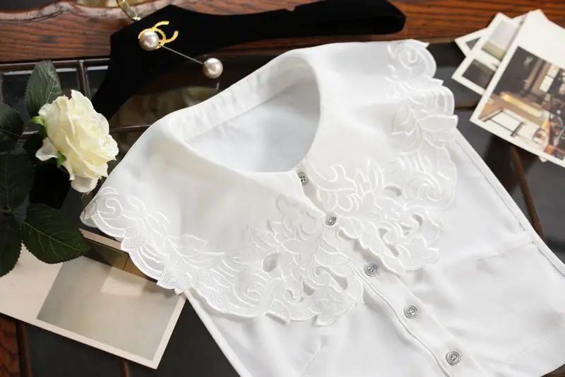 Женское Ожерелье с вышивкой и жемчужинами|collar shirt|shirt whitewhite shirt |