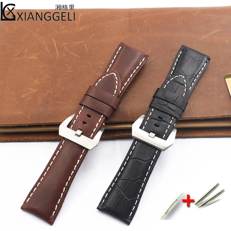 

Longines leather strap for Panerai 26mm retro bamboo pattern PAM111 suitable for men's various brands of leather watch belt