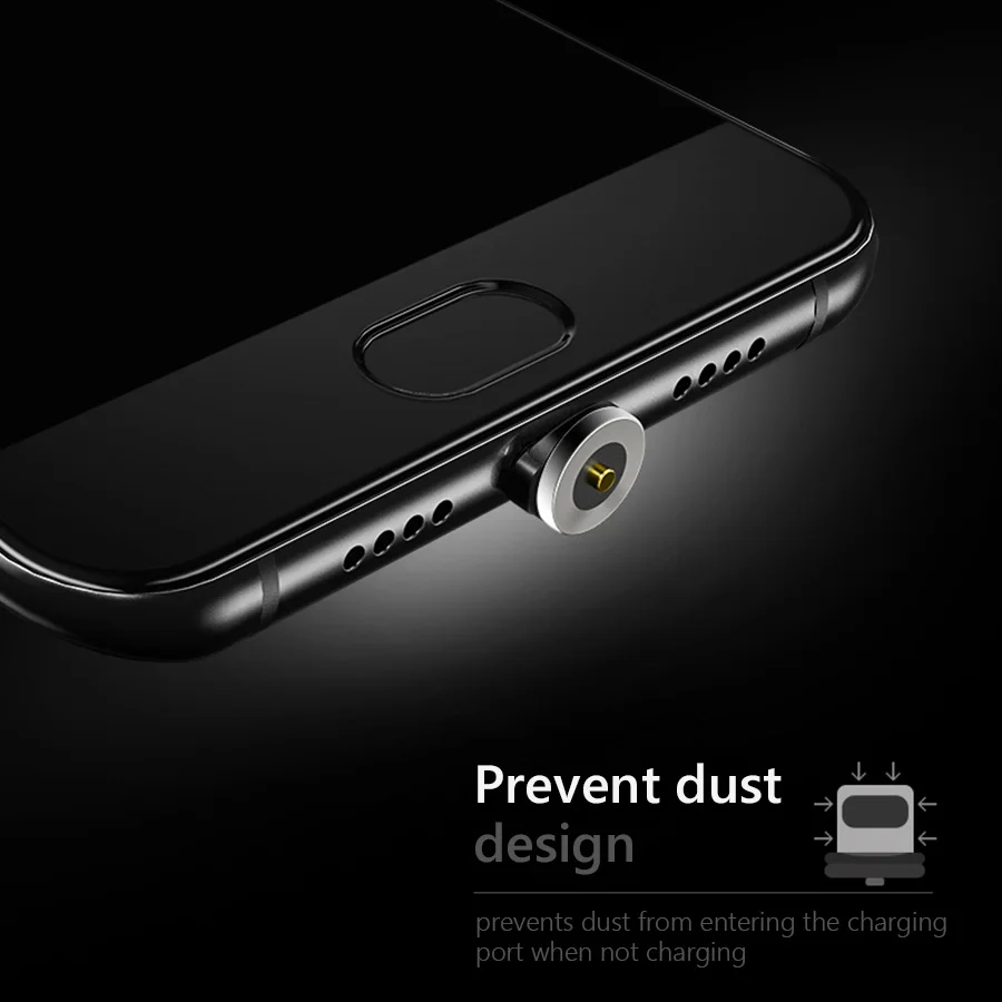 CBAOOO 360 светодиодный магнитный кабель Micro USB Type C зарядный для iPhone XR XS MAX X 8 7 6 Plus