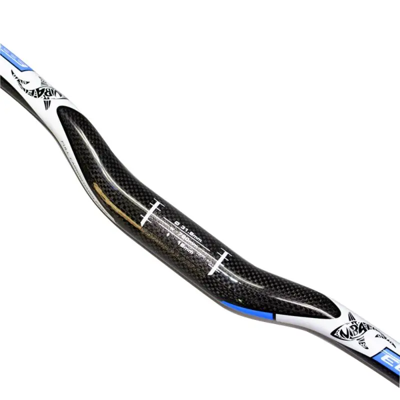 EC90 Carbon Mountain Bike Handlebar 31.8mm Carbon Fiber RiserFlat Handle Bars MTB Bicycle Handlebars Blue (9)