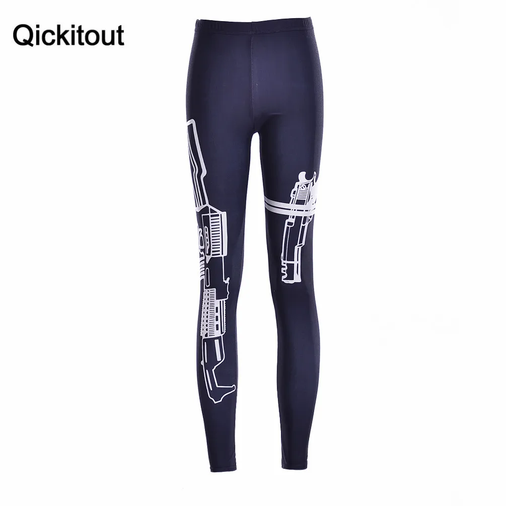 

Digital Printing gun Hot Women New Pants Womens Trousers Fashion Cotton Blend Pant Capris Black sporstwear Fitness Drop ship
