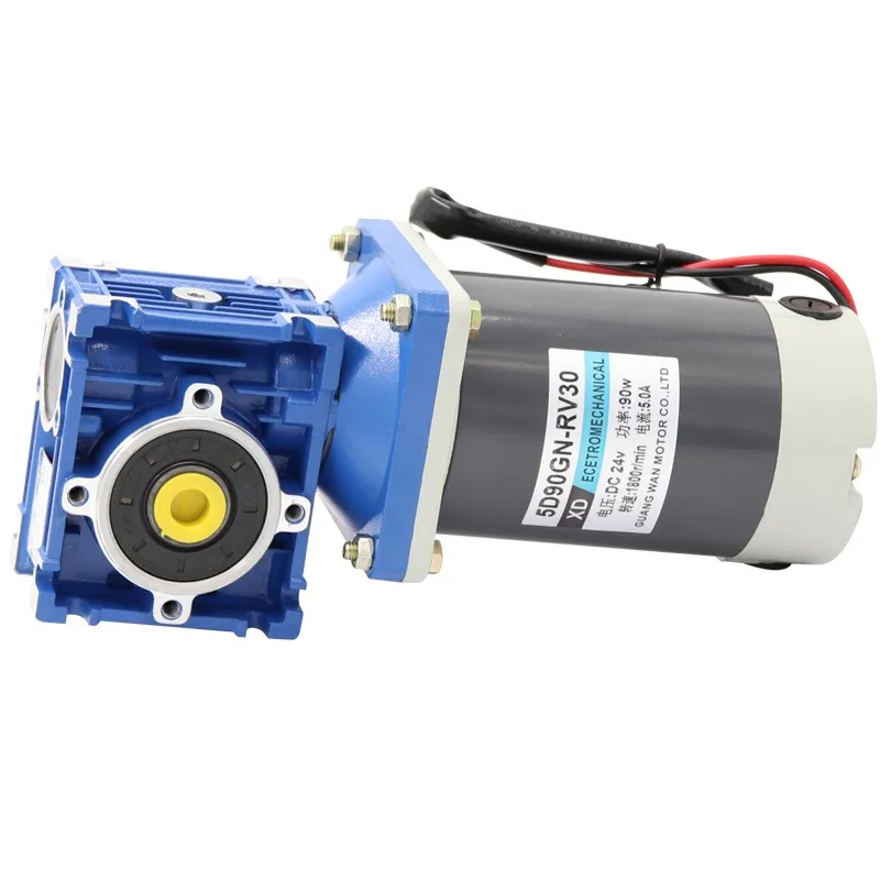 90W NMRV30 Worm Gear Motor 12V 24V DC Worm Reducer Motor RV30 Self-locking Gear CW CCW 90W NMRV30 Worm Gear Motor 12V 24V DC Worm Reducer Motor RV30 Self-locking Gear CW CCW