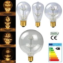 Светодиодный светильник Эдисона в стиле ретро Bombillas светодиодный E27 винтажный COB светодиодный энергосберегающий светильник 3 Вт 220 В ST64 G80 для декора домашнего освещения