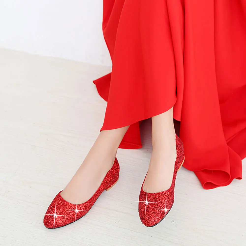 Sgesvier/красные, золотые, серебряные туфли с круглым носком на толстом каблуке; вечерние, свадебные, модные блестящие туфли на высоком каблуке; женские туфли-лодочки; B906