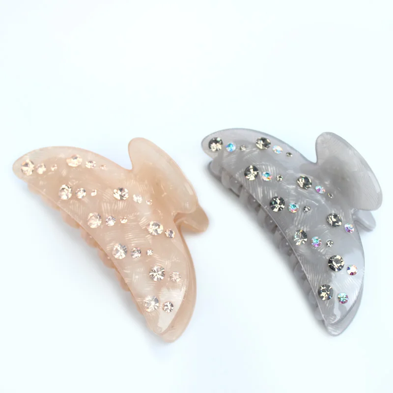 2pcs Classic Cellulose Acetate Hair Claw Accessory Jewelry Ornament Clip for Women Girls Fine Braids Christmas Business Travel