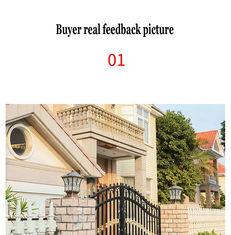 Solares da Parede Exteriores do Cargo. Luzes à Prova Luzes Exteriores Casa Villa Jardim Dwaterproof Água 25*25*47 cm 11 solar outdoor wall light