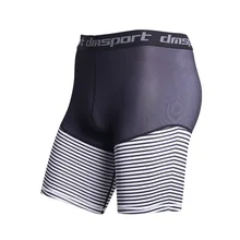 Мужские шорты для бега быстросохнущие полосатые узоры обтягивающие короткие брюки фитнес тренировка Бодибилдинг мужские шорты Компрессионные колготки