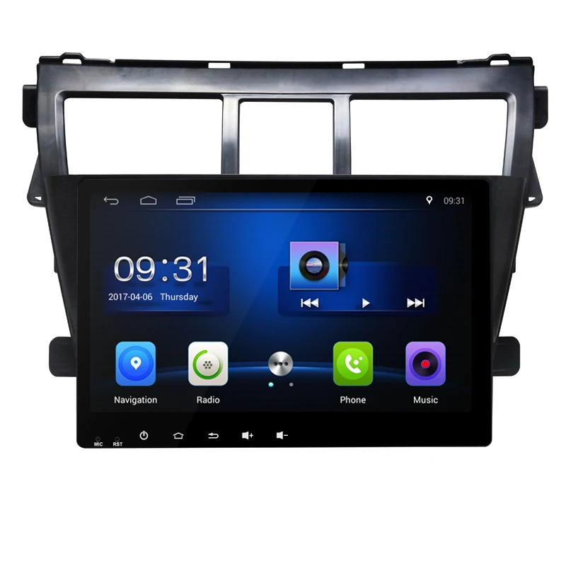 Best 9"Quad Core Android 6.0 1G RAM Car Radio for Toyota Vios 2009 2010 2011 2012 2013 with GPS Navigation steering wheel Free map 19