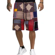 MarKyi китайский стиль пляжные мужские шорты Лето новые шнурки мужские хлопковые шорты бермуды masculina