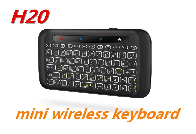H20 Беспроводная мини клавиатура 2 4 GTouchpad Подсветка ИК пульт дистанционного