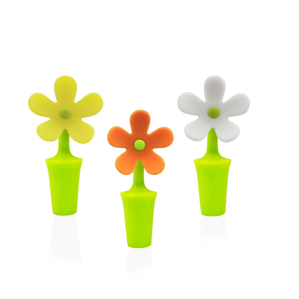 1 piece Potted Flower shaped Silicone Wine Stopper Random Colorsin