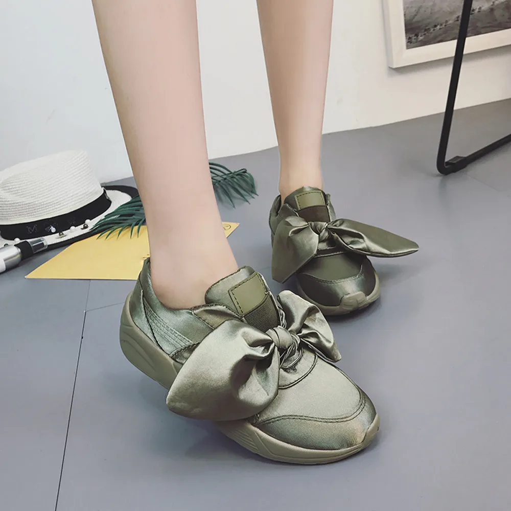 flat shoe with bow