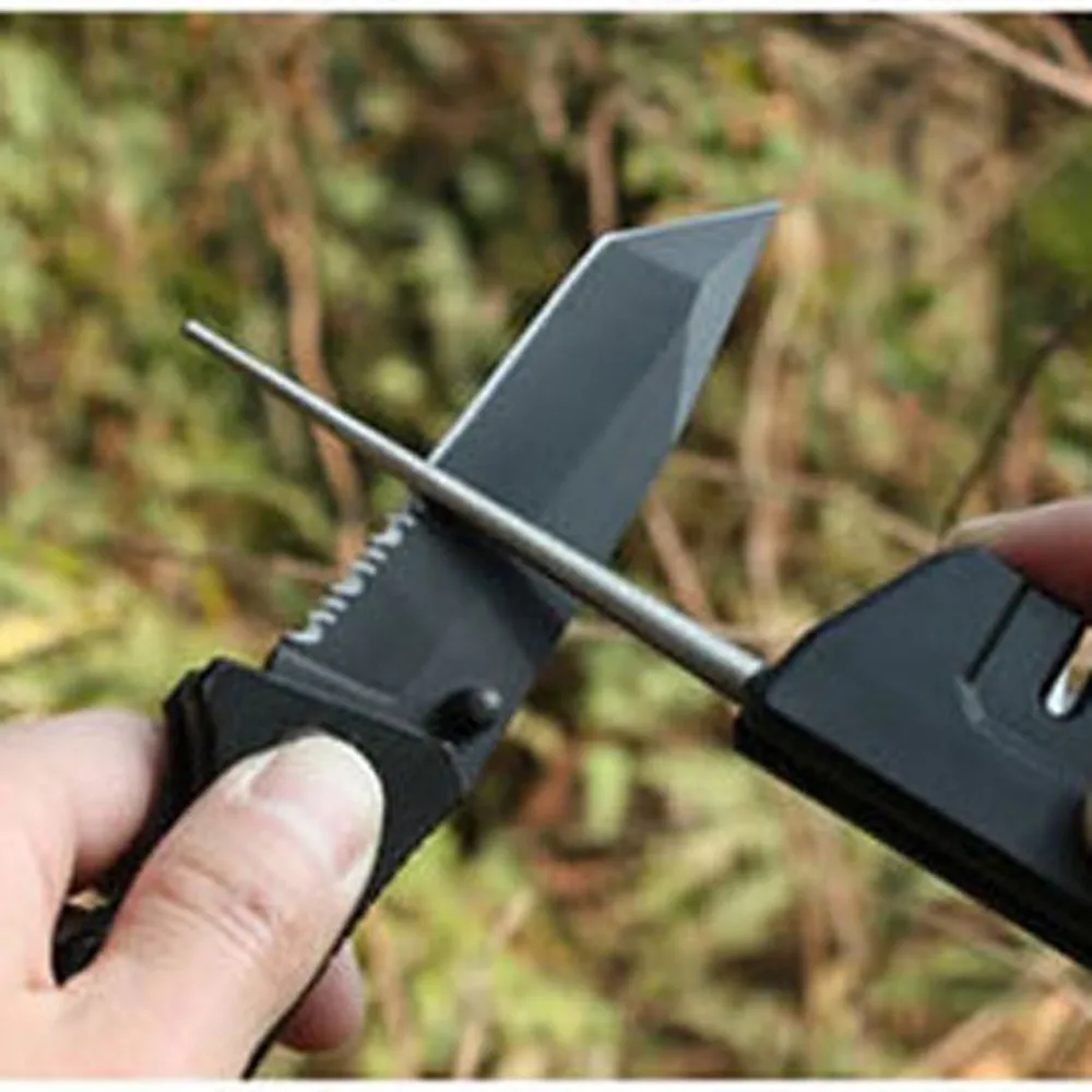 

4 In 1 Plate Sharpener Stone Grinding Polishing Whetstone Grinding Multifunction Outdoor Travel Camping Tool #EW