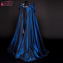 Синее длинное свадебное болеро со шляпками, зимнее Болеро для невесты, Женское пальто для вечерней одежды, элегантные свадебные аксессуары Z912