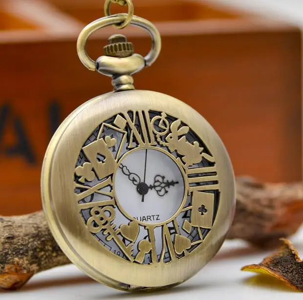 

New fashion quartz Lock brand rabbit Hollow out men and woman gift Necklace pocket watches PL548