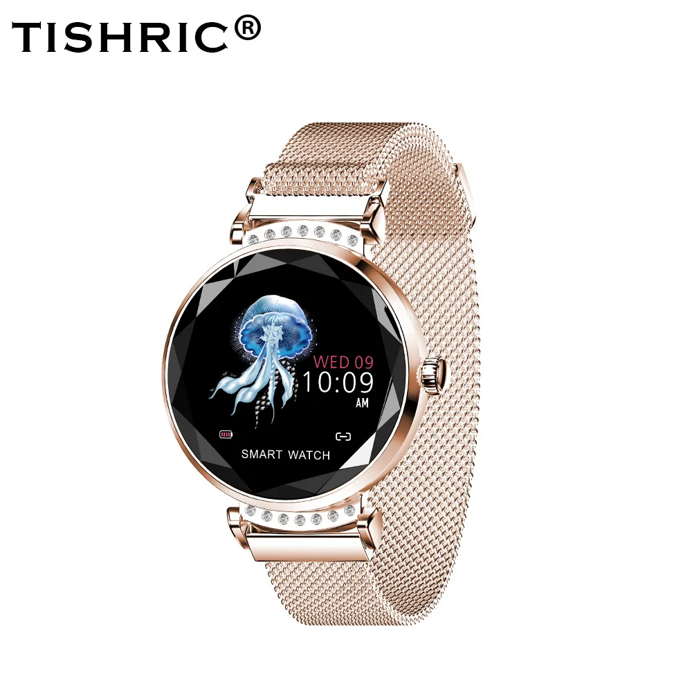 

Tishric Fashion lady Bluetooth Smart Watches Smart Bracelet Fitness Bracelet Pedometer Pulsera Actividad 1.04 Inch Touch Screen
