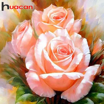 

Huacan Diamond Mosaic Flower 5d Diamond Painting New Arrivals DIY Plant Picture Of Rhinestones Crystal Embroidery