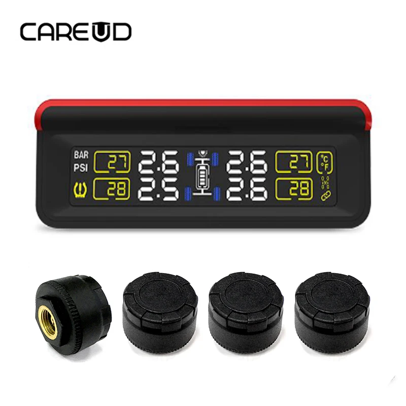 Беспроводная система контроля давления в шинах Red CAREUD T86 с зарядкой от USB 4