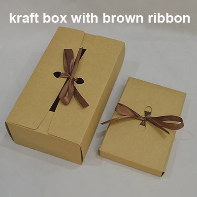 10 шт белые коробки для торта и упаковка с лентой крафт-черная коробка для упаковки подарков Свадебная подарочная упаковка коробка подарочная бумага-коробки - Цвет: kraft