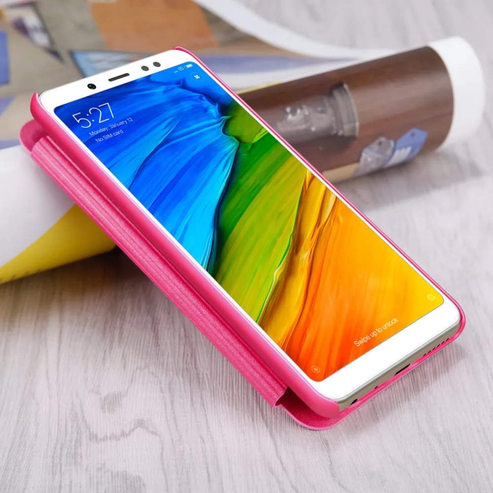 Флип кейс для Xiaomi redmi note 5 чехол NILLKIN sparkle из искусственной кожи откидная крышка