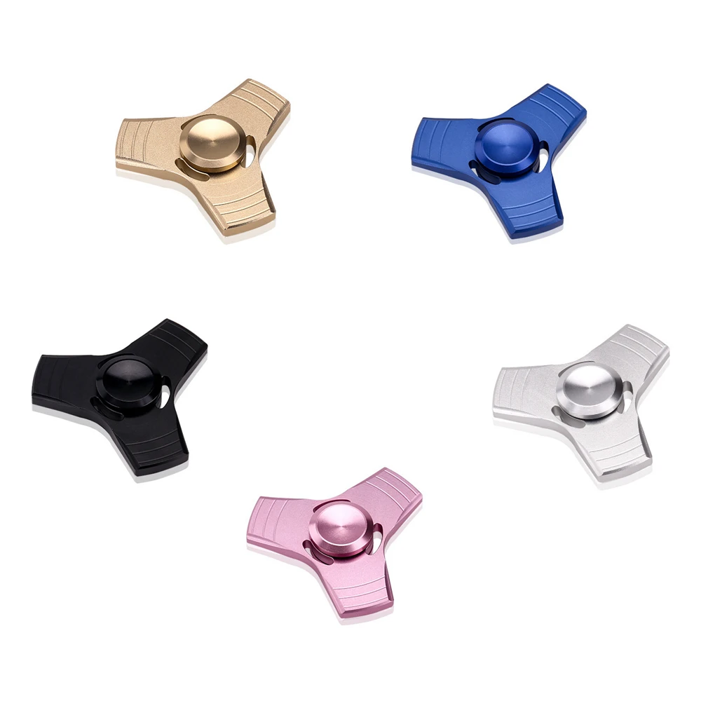 Babemeli Liga de Alumínio do Metal EDC Fidget Tri spinner Spinner UFO Mão Spiner Dedo Brinquedo Estresse Ansiedade Para Crianças COM TDAH adultos