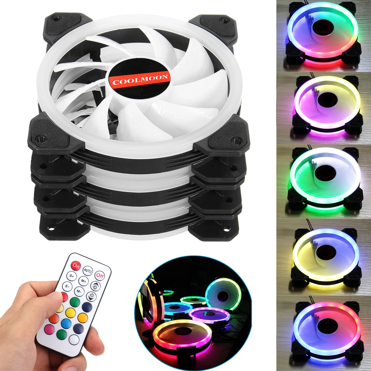 Новый 3 шт. чехол для компьютера охлаждающий вентилятор RGB настраиваемый