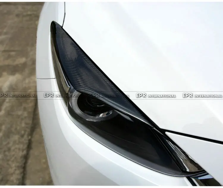 Автомобиль-Стайлинг углерода Волокно фар Брови глянцевый Волокно отделка век бампер авто Средства ухода за кожей комплект подходит для Mazda
