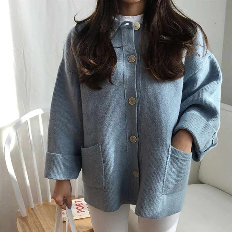 DICLOUD Vintage Short Knited Sweaters Women Fashion Oversized Sweater Ladies Winter Coats Woman Harajuku Designer Women Tops New