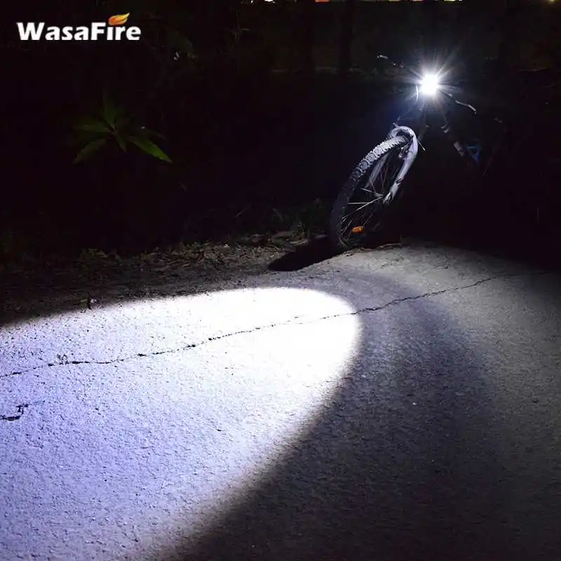Sale Wasafire NEW Bicycle Front Light XM-T6 Headlight 7000 Lumen LED Bike Light Lamp Headlamp +18650 Battery Pack 6400mAh/9600mAh 5